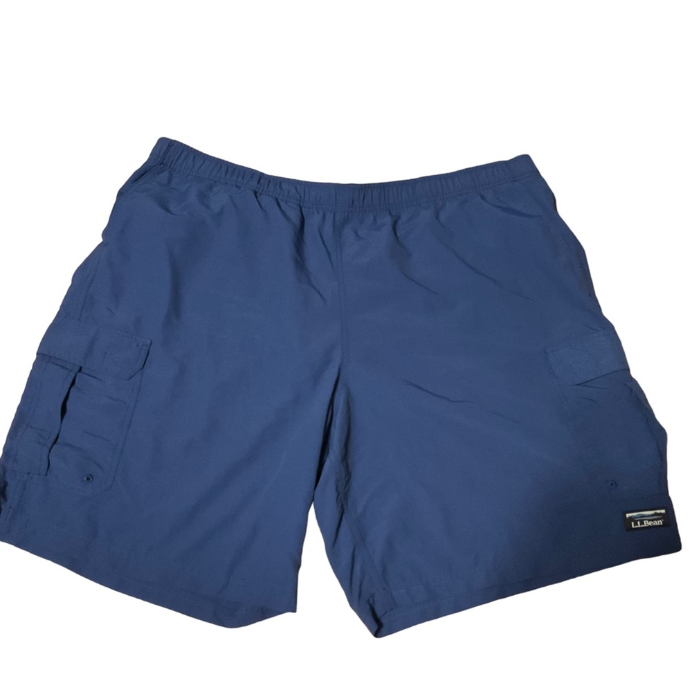 LL BEAN Mens sz XX Large Swim Trunks Supplex Good Pockets Elastic Waistband